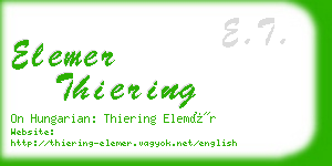 elemer thiering business card